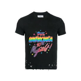 【本日5の付く日ポイント4倍!!】 BALENCIAGA バレンシアガ ブラック Black Tシャツ レディース 春夏2023 612964TMVH3_1055 【関税・送料無料】【ラッピング無料】 ia