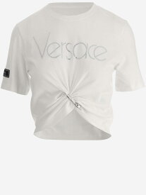 VERSACE ヴェルサーチ ホワイト White Tシャツ レディース 春夏2024 10153031A10846_2W210 【関税・送料無料】【ラッピング無料】 ia