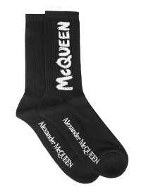 【本日5の付く日ポイント4倍!!】 ALEXANDER MCQUEEN アレキサンダー マックイーン ブラック BLACK ソックス メンズ 春夏2024 6602734D33Q-1078 BLACK 【関税・送料無料】【ラッピング無料】 ia