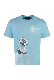 MCM エムシーエム ブルー Light Blue Tシャツ メンズ 秋冬2022 MFTDAMM05_LS 【関税・送料無料】【ラッピング無料】 ia