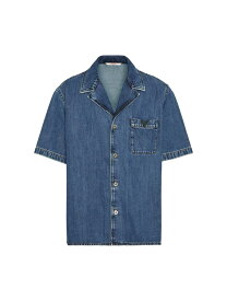 VALENTINO GARAVANI ヴァレンティノ ガラヴァーニ シャツ メンズ 秋冬2024 5V3DB03BAA3 558 MEDIUM BLUE DENIM 【関税・送料無料】【ラッピング無料】 ia