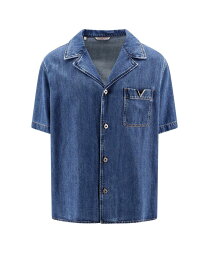 【楽天スーパーSALE!!300000円以上10000円OFFクーポン対象】 VALENTINO バレンチノ ブルー Blue シャツ メンズ 秋冬2024 5V3DB03BAA3 558 【関税・送料無料】【ラッピング無料】 ia