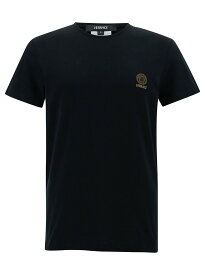 【楽天スーパーSALE!!30000円以上2000円OFFクーポン対象】 VERSACE ヴェルサーチ ブラック Black Tシャツ メンズ 秋冬2024 AUU010051A10011A1008 【関税・送料無料】【ラッピング無料】 ia