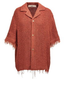 【楽天スーパーSALE!!100000円以上4000円OFFクーポン対象】 SEFR セファ シャツ メンズ 春夏2024 SS24FAUSTO WASHED FRINGED RED 【関税・送料無料】【ラッピング無料】 ia