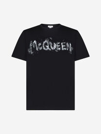 【楽天スーパーSALE!!50000円以上3000円OFFクーポン対象】 ALEXANDER MCQUEEN アレキサンダー マックイーン ブラック Black Tシャツ メンズ 秋冬2024 794578QTABO0528 【関税・送料無料】【ラッピング無料】 ia