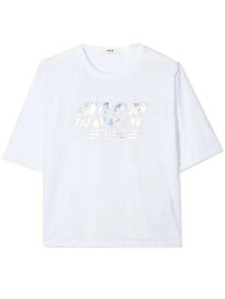 MSGM エムエスジーエム ホワイト White トップス ガールズ 春夏2021 MS027072 001 【関税・送料無料】【ラッピング無料】 ia