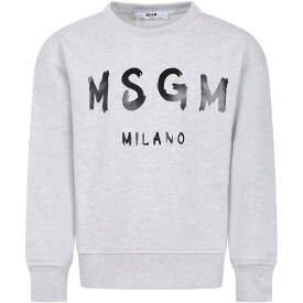 【本日5の付く日ポイント4倍!!】 MSGM エムエスジーエム グレー Grey トップス ガールズ 春夏2023 MS029324 107 【関税・送料無料】【ラッピング無料】 ia