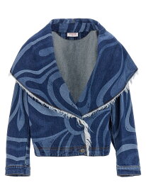 EMILIO PUCCI エミリオ プッチ ブルー Blue ジャケット レディース 秋冬2023 3RDA053R998A82 【関税・送料無料】【ラッピング無料】 ia