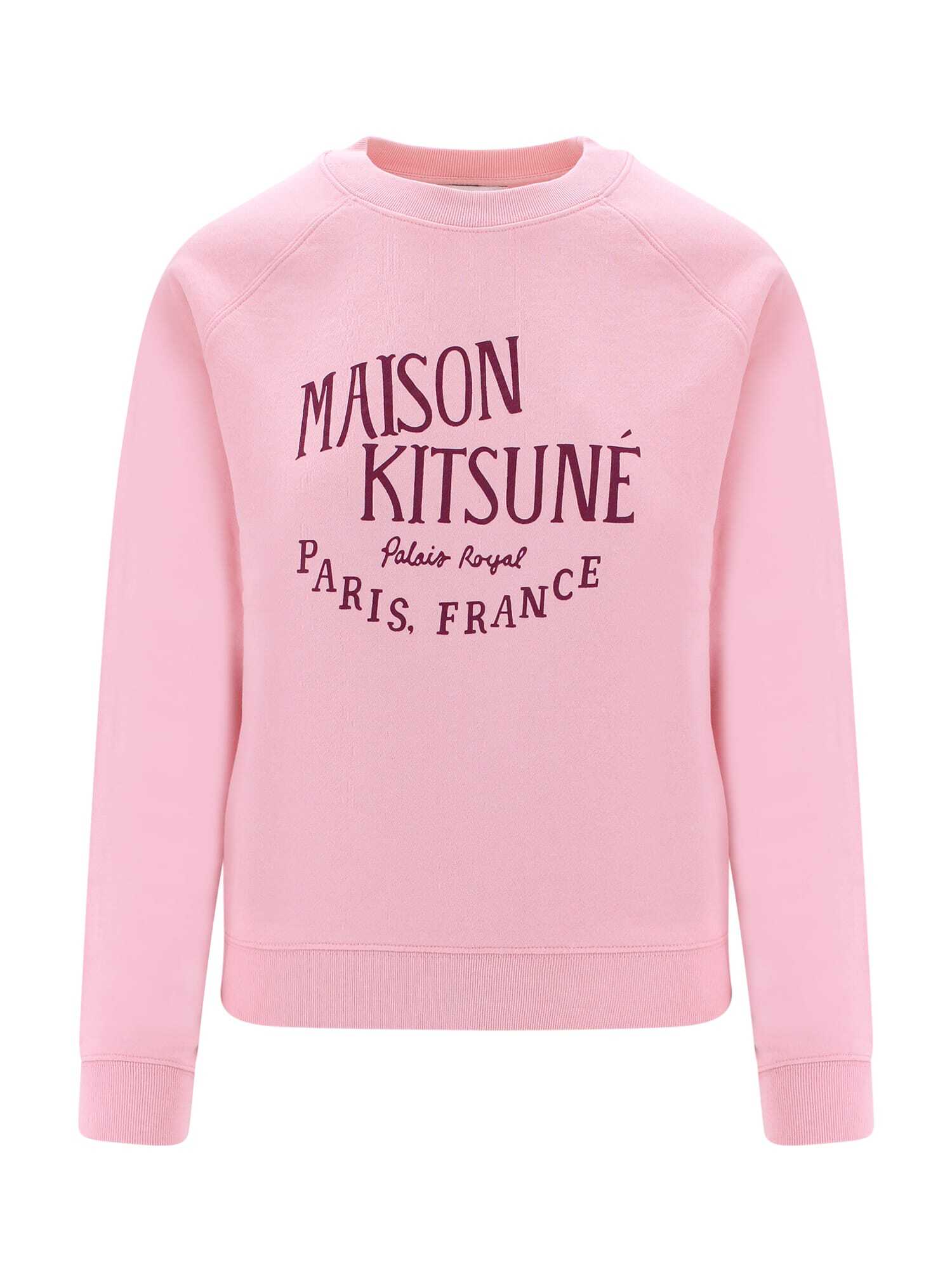 MAISON KITSUNE メゾン キツネ ピンク Pink Logo print sweatshirt