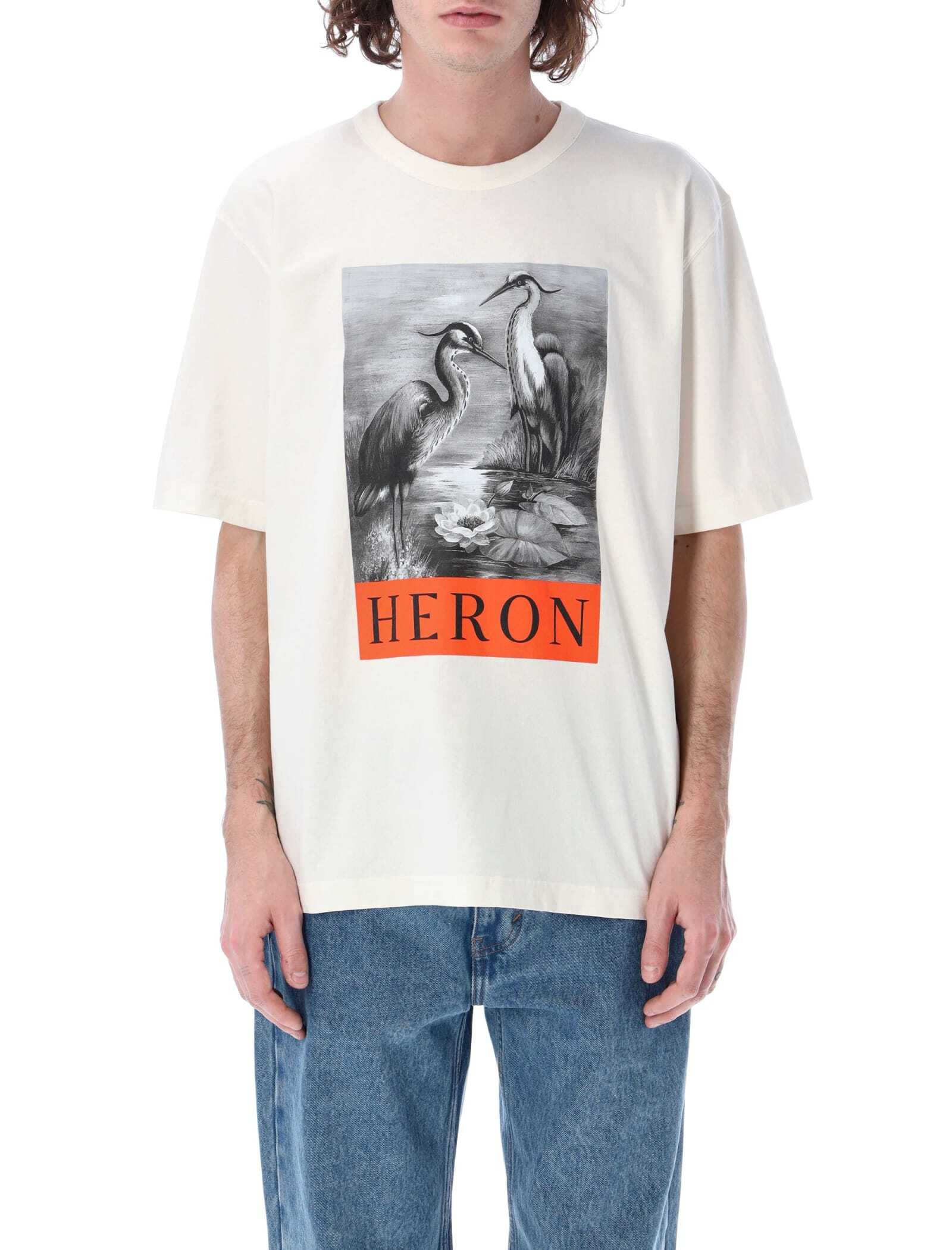 HERON PRESTON ヘロン プレストン WHITE Tシャツ メンズ 秋冬2023 HMAA032C99JER0030110  ia