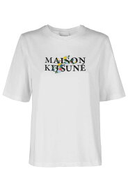 MAISON KITSUNE メゾン キツネ ホワイト White Tシャツ レディース 秋冬2023 LW00116KJ0119|093 P100 WHITE 【関税・送料無料】【ラッピング無料】 ia