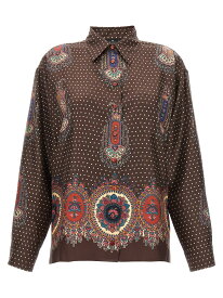 【15,000円以上1,000円OFF!!】 ETRO エトロ ブラウン Marrone シャツ レディース 秋冬2023 117455218 100 【関税・送料無料】【ラッピング無料】 ia