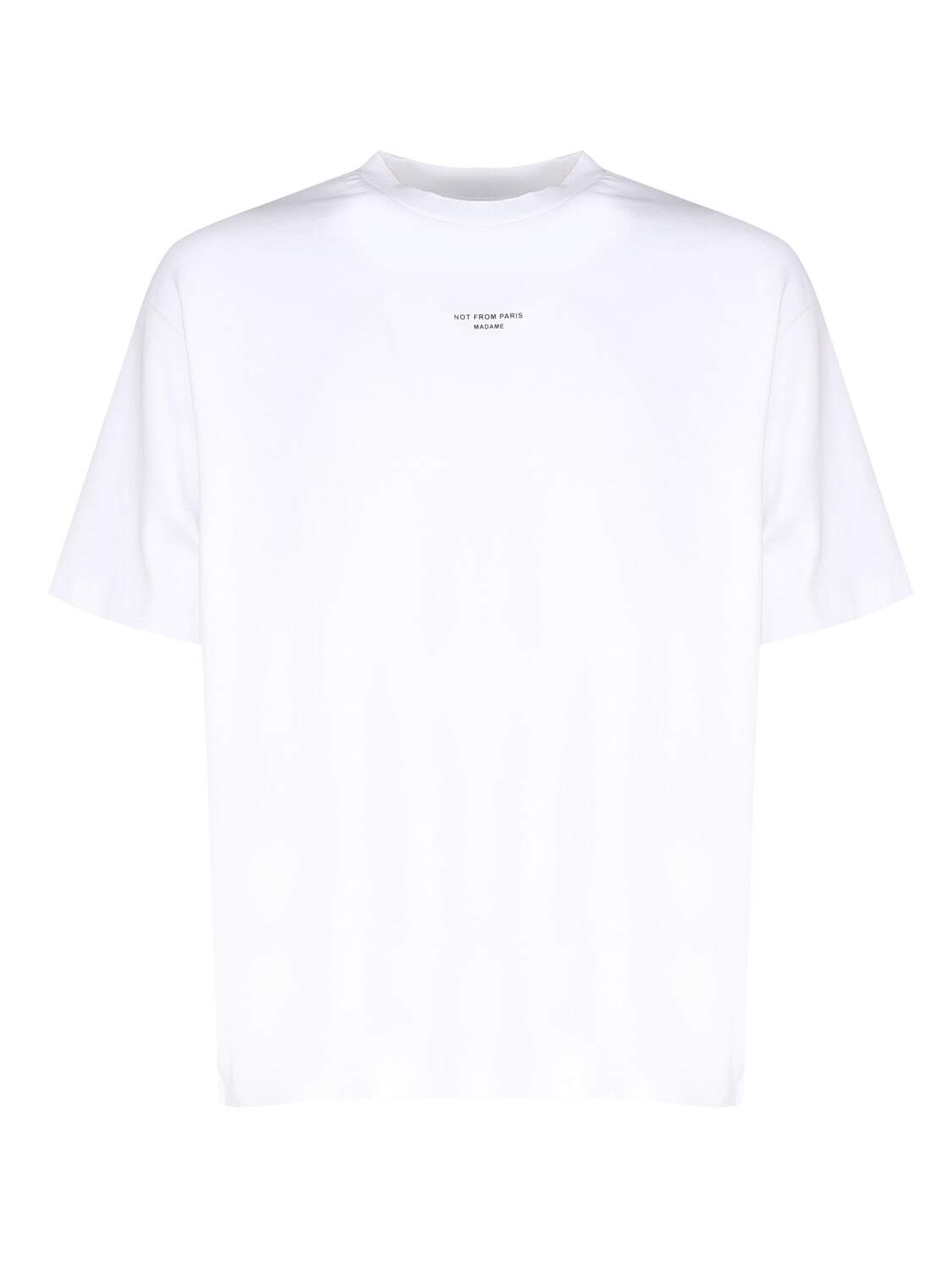 DROLE DE MONSIEUR ドロール ド ムッシュ ホワイト White Tシャツ メンズ 秋冬2023 PERM-P01 -WT 【ラッピング無料】 ia