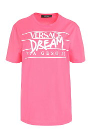 VERSACE ヴェルサーチ パープル Fuchsia Tシャツ レディース 春夏2022 10051441A00769_2P880 【関税・送料無料】【ラッピング無料】 ia