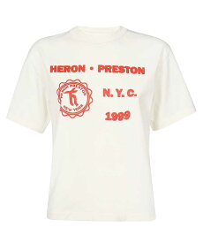 【楽天スーパーSALE!!50000円以上3000円OFFクーポン対象】 HERON PRESTON ヘロン プレストン ホワイト White Tシャツ レディース 秋冬2022 HWAA032F22JER003_0125 【関税・送料無料】【ラッピング無料】 ia