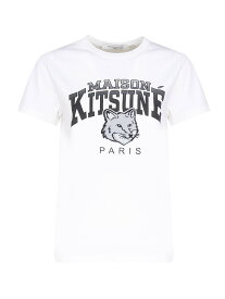 MAISON KITSUNE メゾン キツネ ホワイト WHITE Tシャツ レディース 秋冬2023 LW00104 KJ0035P100 【関税・送料無料】【ラッピング無料】 ia