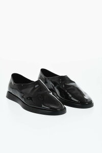 �t�B�A�I�u�S�b�h FEAR OF GOD �t���b�g�V���[�Y �t���b�g�V���[�Y ���f�B�[�X �u���b�N Flat Shoes FG24FW80-8019 PAT 001 BLACK �֐� �������� dk