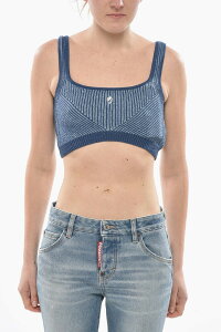�p�[�� �G���W�F���X PALM ANGELS T�V���c �g�b�v�X ���f�B�[�X �u���[ T-shirts and tops PWHT026S25KNI0014940 �֐� �������� dk