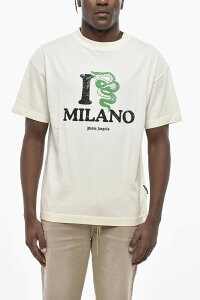 �p�[�� �G���W�F���X PALM ANGELS T�V���c �����Y �z���C�g T-shirts PMAA001T24JER01D0355 �֐� �������� dk