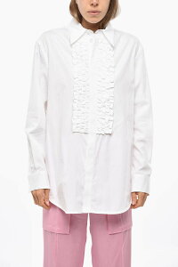 �{�b�e�K ���F�l�^ BOTTEGA VENETA �V���c ���f�B�[�X �z���C�g Shirts 799577V2H20 9000 �֐� �������� dk