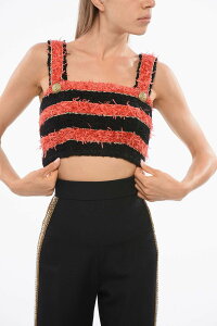 �o���}�� BALMAIN T�V���c �g�b�v�X ���f�B�[�X �u���b�N T-shirts and tops AF4AA001KE04EGU �֐� �������� dk