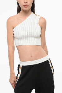 �o���}�� BALMAIN T�V���c �g�b�v�X ���f�B�[�X �z���C�g T-shirts and tops AF0AA265KE180FA �֐� �������� 2026AW dk