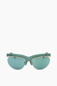 �����_�E�t�@���[ LINDA FARROW �T���O���X �T���O���X�E���K�l ���f�B�[�X �u���[ Sunglasses DVN150 GREEN-2 �֐� �������� dk