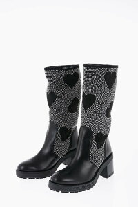 ���X�L�[�m MOSCHINO �u�[�c ���f�B�[�X �u���b�N Boots JA24407G0HJA600A �֐� �������� dk