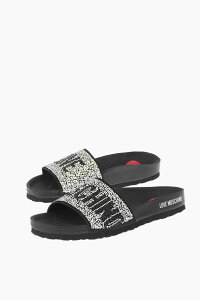 ���X�L�[�m MOSCHINO �T���_�� ���f�B�[�X �u���b�N Sandals JA28203G0EI5200A �֐� �������� dk