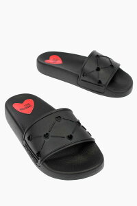 ���X�L�[�m MOSCHINO �t���b�g�V���[�Y �t���b�g�V���[�Y ���f�B�[�X �u���b�N Flat Shoes JA28082G1EI18000 �֐� �������� dk