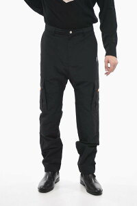 �}���Z�� �o�[���� MARCELO BURLON �Y�{�� �p���c �����Y �u���b�N Trousers CMCF014S23FAB001 1001 �֐� �������� dk