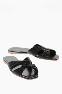 �U ���E THE ROW �T���_�� ���f�B�[�X �u���b�N Sandals F1500N60/BLKCR �֐� �������� dk