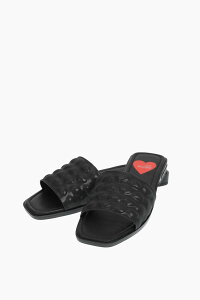 ���X�L�[�m MOSCHINO �t���b�g�V���[�Y �t���b�g�V���[�Y ���f�B�[�X �u���b�N Flat Shoes JA28342G0EI70000 �֐� �������� dk