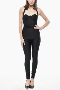 �C�� �T�����[���� SAINT LAURENT PARIS �Z�b�g�A�b�v �I�[���C������ ���f�B�[�X �u���b�N Jumpsuits 689916Y7E151000 �֐� �������� dk