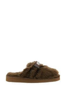 �X�C�R�b�N SUICOKE �t���b�g�V���[�Y �T���_�� �����Y �u���E�� Flat Shoes 258754 �֐� �������� 2022AW el
