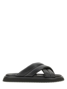 �h���`�F&�K�b�o�[�i DOLCE&GABBANA �t���b�g�V���[�Y �T���_�� �����Y �u���b�N Flat Shoes 267993 �֐� �������� 2023SS el