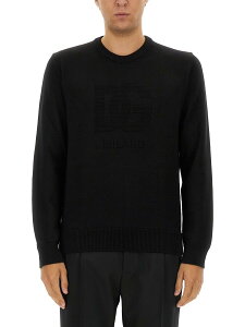 �h���`�F&�K�b�o�[�i DOLCE&GABBANA �Z�[�^�[ �j�b�g�E�F�A �����Y �u���b�N Knitwear 333096 �֐� �������� 2024AW el
