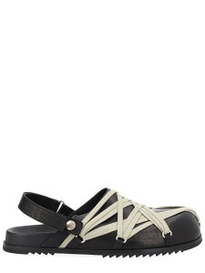 ���b�N �I�E�G���X RICK OWENS �t���b�g�V���[�Y �T���_�� �����Y �u���b�N Flat Shoes 397099 �֐� �������� 2026SS el