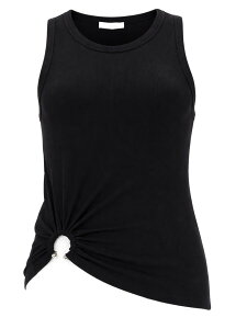 ���o���k RABANNE T�V���c �g�b�v�X ���f�B�[�X �u���b�N T-shirts and tops 399401 �֐� �������� 2026SS el