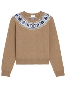 �Z���[�k CELINE �Z�[�^�[ �j�b�g�E�F�A ���f�B�[�X �u���E�� Knitwear 384091 �֐� �������� 2025AW el