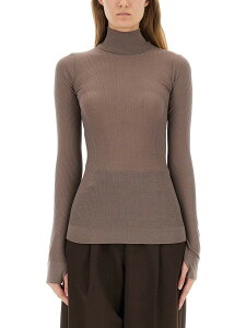 �����[�� LEMAIRE T�V���c �g�b�v�X ���f�B�[�X �u���E�� T-shirts and tops 368651 �֐� �������� 2025AW el