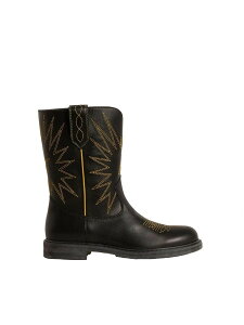 �S�[���f���O�[�X GOLDEN GOOSE �t���b�g�u�[�c �u�[�c �K�[���Y �u���b�N Flat boots 367855 �֐� �������� 2025AW el