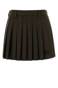 �~���E �~���E MIU MIU �X�J�[�g ���f�B�[�X �u���E�� Skirts MG2348SOOO180R F0324 Brown �֐� �������� 2026SS gb