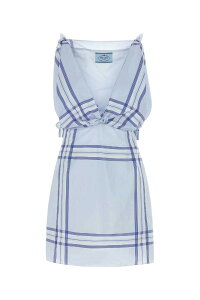 �v���_ PRADA �����s�[�X �h���X ���f�B�[�X �u���[ Dresses P3M83RSOOO15FA F0012 Light Blue �֐� �������� 2024AW gb