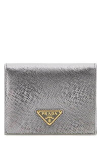 �v���_ PRADA �J�[�h�z���_�[ ���z ���f�B�[�X �V���o�[ Wallets and Card Holders 1MV204QHH F0135 Silver �֐� �������� 2026SS gb