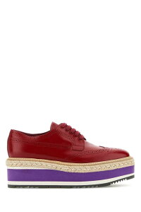 �v���_ PRADA ���[�X�A�b�v�V���[�Y �h���X�V���[�Y ���f�B�[�X ���b�h Lace-up shoes 1E206DFDX65055 F0D56 Red �֐� �������� 2025SS gb