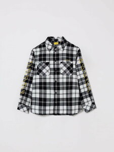 �I�t �z���C�g OFF-WHITE �V���c �{�[�C�Y �u���b�N Casual shirts OBGA001F25FAB001 �֐� �������� 2025AW gi