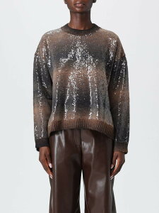 �����[ �W���[ LIU JO �Z�[�^�[ �j�b�g�E�F�A ���f�B�[�X �u���E�� Knitwear MF5380MA14R �֐� �������� 2025AW gi