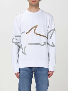 �|�[�� �A���h �V���[�N PAUL & SHARK �X�E�F�b�g�V���c �g���[�i�[ �����Y �z���C�g Sweatshirts 24411881 �֐� �������� 2024SS gi