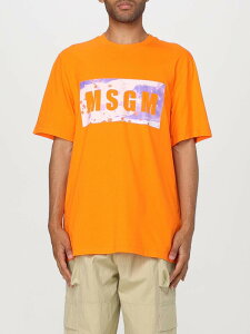 �G���G�X�W�[�G�� MSGM T�V���c �����Y �I�����W T-shirts 3640MM138247002 �֐� �������� 2024SS gi